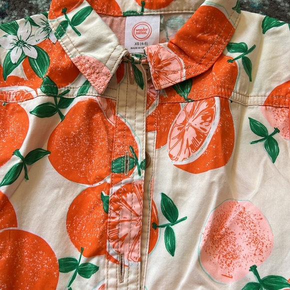 Wonder Nation Oranges Dress Size XS 4/5 NWT - Picture 2 of 3